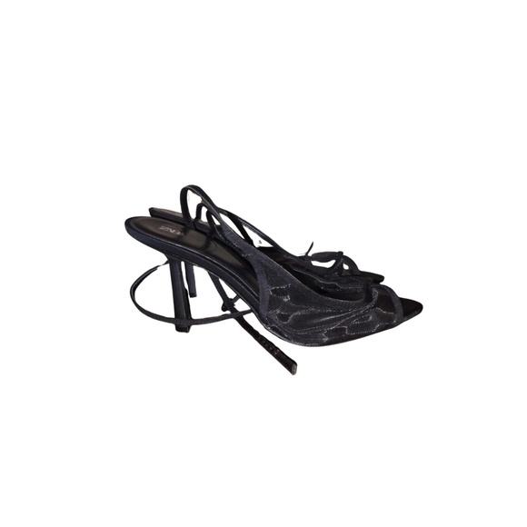 Zara Heeled Mesh Sandals  w. Gladiator style Wrap Around Ankle Strap (NWOT) - Picture 4 of 6